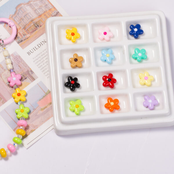 oly-b261e3809a28a57451d843df38a68054 Wholesale Electroplated Acrylic Beads Mixed Color Dot Oil Flowers Light Luxury Style for DIY Jewelry Bag Charm Boutique Resale