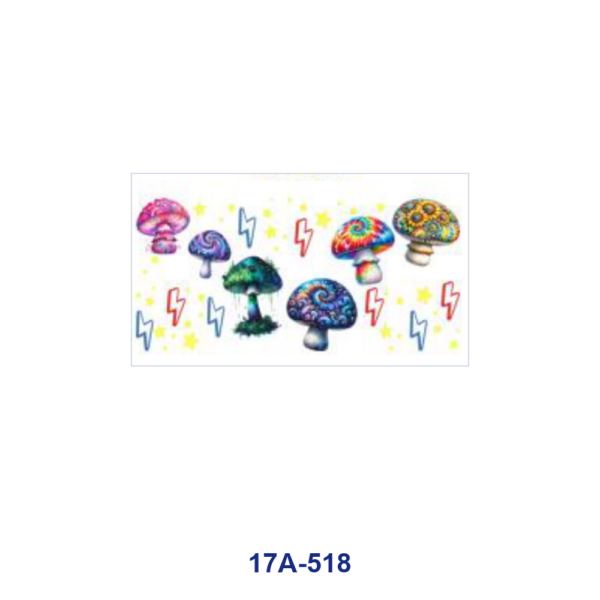 oly-b2635f49a1e46415e4ab516c7f1b8f34 Wholesale 5pcs Tie Dye Psychedelic Mushroom Balloon Clover Lightning Star Heart Mixed Decor Prints 16oz Cup UV DTF Wraps