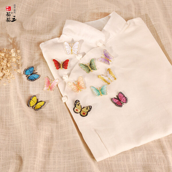 oly-b2686163a5226a0441f46aea18d1c44f Wholesale Multicolor Embroidered Butterfly Patch Iron-On Decorative Applique for Hats