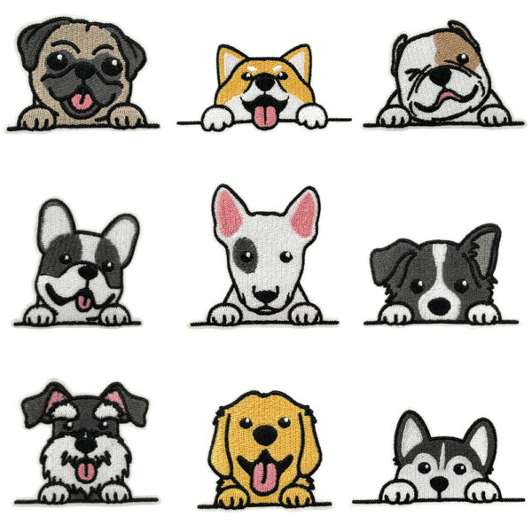 oly-b269b5a9ca76d1c752c07e858d02fa61 Wholesale Cartoon Dog Embroidered Iron-On Patches for Clothing Backpacks DIY Fashion Accessory