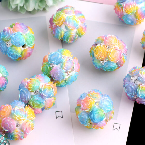 Wholesale Acrylic Gradient Loose Beads for DIY Jewelry Phone Chain Accessories