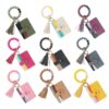 oly-b290cf504032fed49047fcebc7f3e717 Wholesale PU Tassel Keychain with Leopard Print Silicone Beads Stylish Accessory