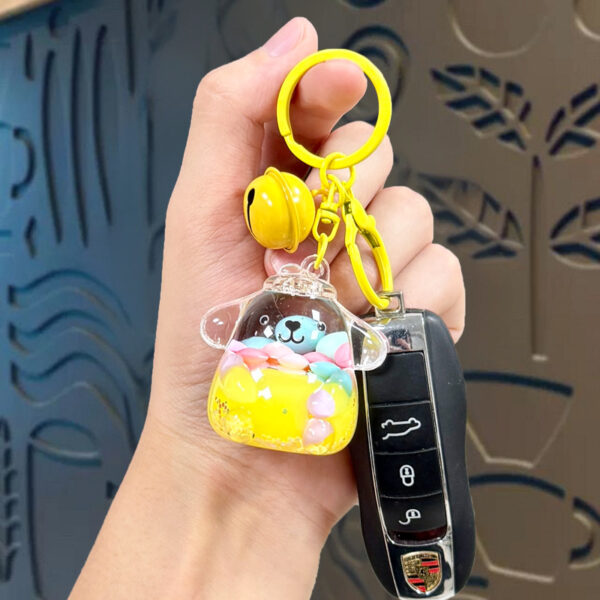 Wholesale Acrylic Keychain Bag Charm Cute Sand Bottle for Casual Gift OLY Exclusive