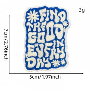 Blue english fabric patch 15#