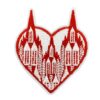 Wholesale Red Clown Iron-On Patch, Polyester Carnival Decorative Applique, DIY Craft Supply