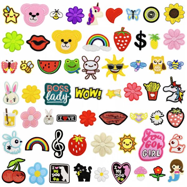 Wholesale Cartoon Embroidered Patches - Bee, Rabbit, Strawberry Designs for Children's Clothing, Everyday Use