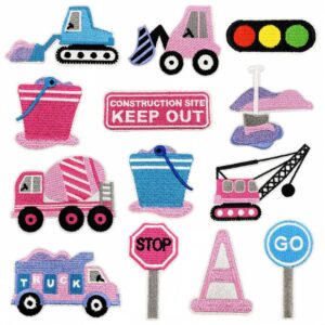 oly-b2f2b2db5b664b9ce67fdc0d293dee13 Wholesale Cartoon Construction Vehicle Embroidered Patch Decorative Iron-on Fashion Accessory for Boutique Resale