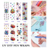 oly-b2f57924c693440dec999102fe886964 Wholesale 2/8/16pcs Color Splash Cartoon Alien Superhero Floral Butterfly Series UV DTF Pen and Bookmark Stickers OLY Exclusive