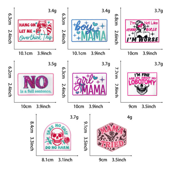 oly-b302f20da032eb5bf8c8013d215f64a5 Wholesale Stylish Polyester Embroidered Iron On Patches with Plaid Design DIY for Hats Shoes Party Gift