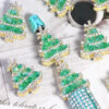 Wholesale Alloy Golden Green Christmas Tree Beads for DIY Phone Chain Keychain Bag Charm Chic Gift Resale