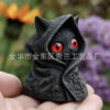Wholesale Halloween Cat in the Hat Resin Statue - Mysterious Black Cat with Green Eyes, Home Decor Gift