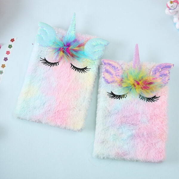 Wholesale Unicorn Cute Notebook Trendy Kids Diary with Feather Design Everyday Gift for Girls Boutique Resale