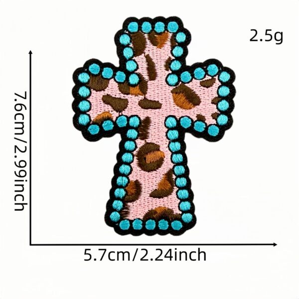 Wholesale Iron-On Embroidery Patches Western Cowboy Cross Design for Hats Clothing Bags Trendy Fashion Accessory Set of 9
