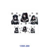 Wholesale 8pcs Gothic Girl Black Rose Mini Cup Keychain Sticker