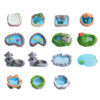 Wholesale Resin Miniature Fountain Tower Cartoon Style Decorative DIY Garden Ornament