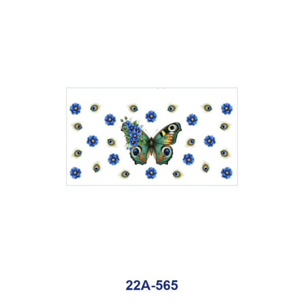 oly-b33e8548ac5c0b3a686e323cc207bd49 Wholesale 5pcs Watercolor Multi Style Butterfly Floral Steampunk Peacock Feather Mixed Decor Prints 16oz Cup UV DTF Wraps