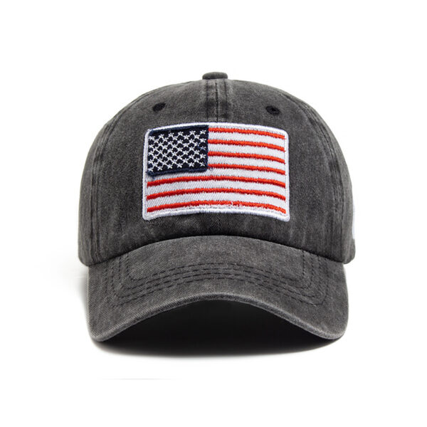 Wholesale USA Flag Embroidered Washed Cotton Retro Baseball Cap Trendy Sun Protection Fashion Accessory Gift