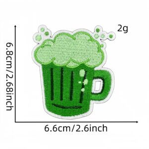 Green cloth stickers 5#