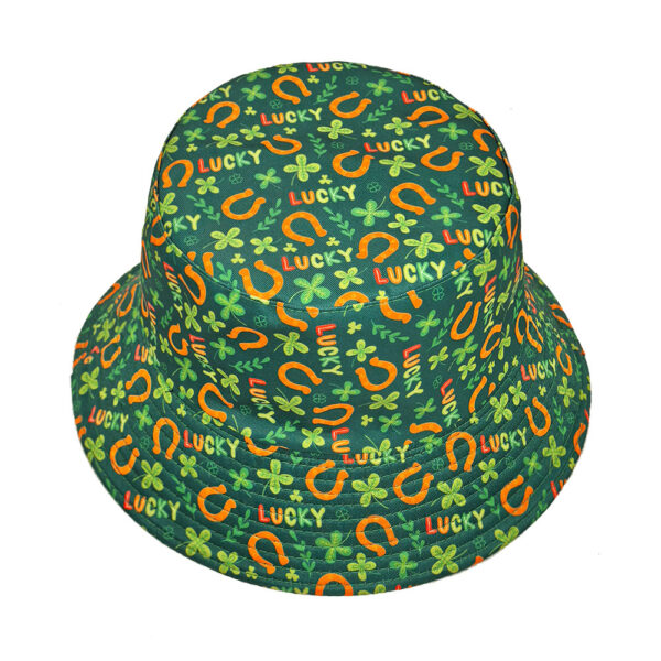oly-b352eedaf95eaec28b4b7c8dca04d15a Wholesale Trendy St. Patrick's Day Clover Print Fisherman Hat for Everyday Use and Gift