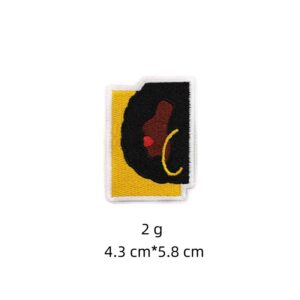 3# Black girl Hot Melt Adhesive cloth stickers