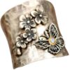 Wholesale Vintage Bohemian Relief Flower Butterfly Ring for Women Jewelry Accessory