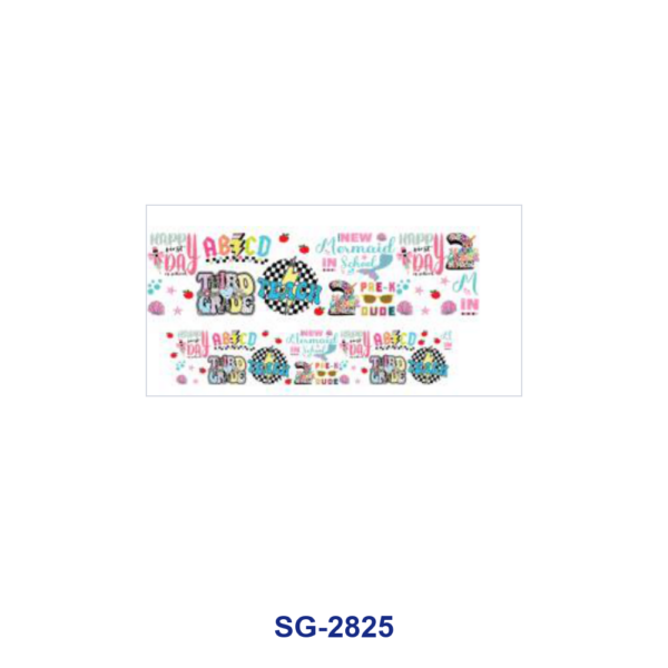 oly-b36662a833b7539af42731618bb37b35 Wholesale 8pcs Back To School Stationery Print 3oz Cup Stickers Wrap OLY Exclusive