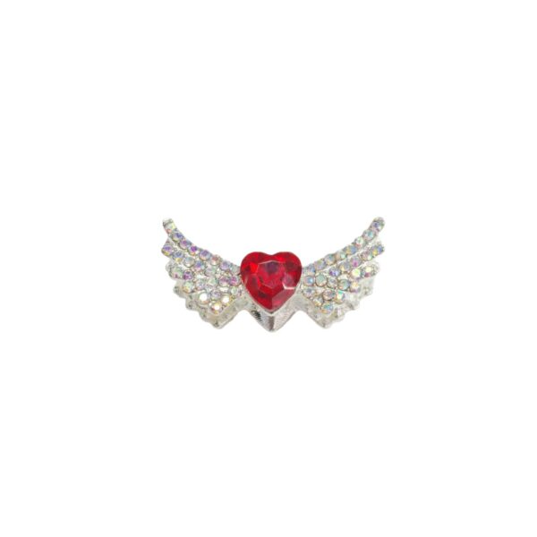 oly-b371074a64bd5fd83d636af1b854b255 Wholesale Love Wings Gradient Purple Alloy Rhinestone Double Sided Chain DIY Phone Keychain Bag Charm Trendy Party Resale Accessory