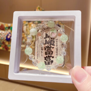 Green unicorn milk cap floral bracelet (boxed)