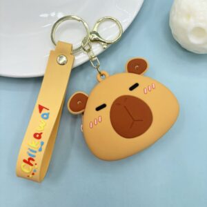 Coin purse - capybara (leather cord style)