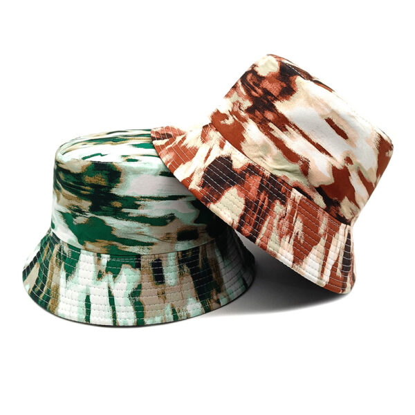oly-b3b273dc2972da7256642b02b62f1f67 Wholesale Trendy Double Sided Graffiti Tie Dye Bucket Hat Sun Hat for Unisex