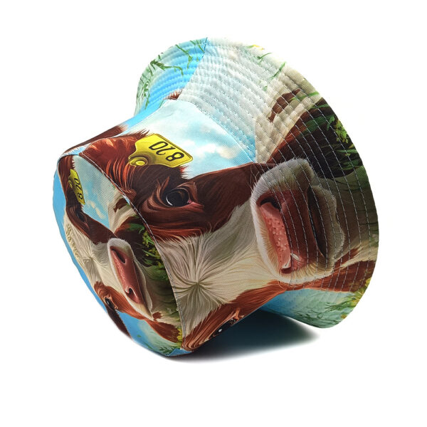 Wholesale Trendy Cow Print Reversible Bucket Hat Sun Protection Unisex Outdoor Fashion Accessory