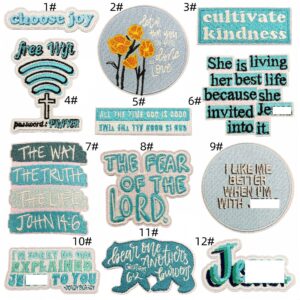 English cloth stickers set of 12 pieces