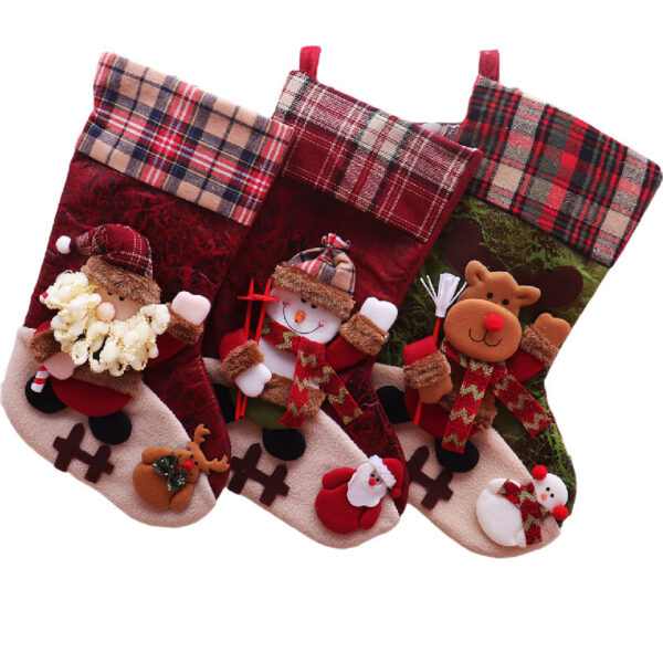 oly-b3c34921e2e15166330a3e140aedba6b Wholesale Cloth Christmas Santa Sock Gift Bag for Resale