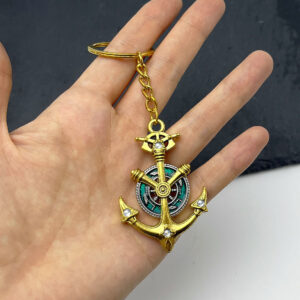 oly-b3c7a6092f22898cc6f044cf8064e6d6 Wholesale Gold Vintage Anchor Keychain Pendant Rotatable Design Fashion Accessory for Bag Car Key Gift Boutique Resale
