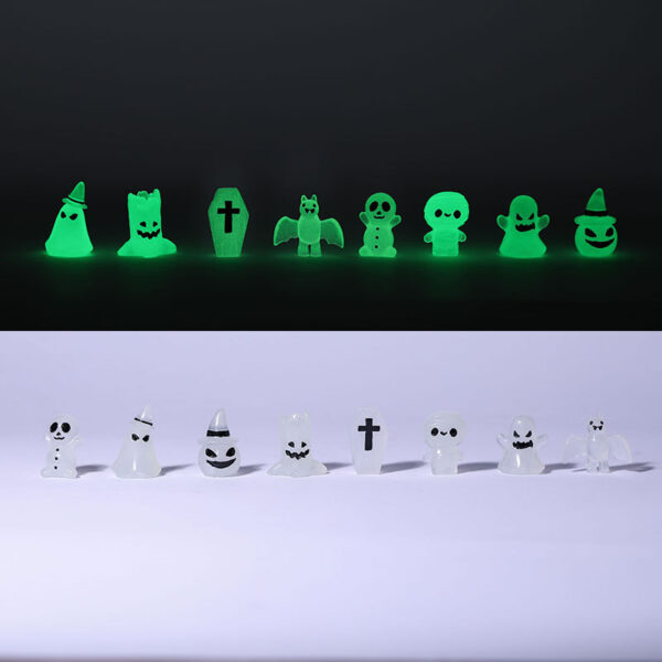 Wholesale Halloween Pumpkin Ghost Vampire Resin Ornament - Cute Luminous Miniature for Home Decor or Party Favor