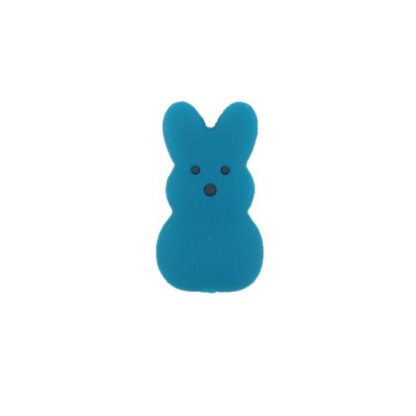 Wholesale Cute Rabbit Easter Silicone Loose Beads for DIY Jewelry Accessory