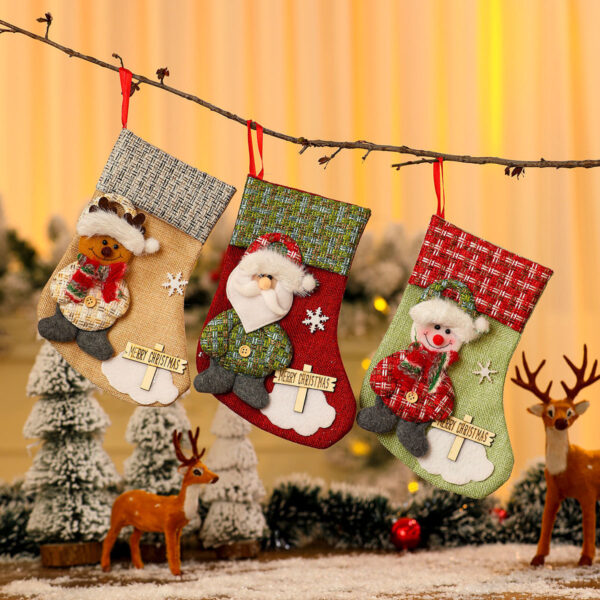 oly-b3f5e00d8357a584db60a12fb206ffa5 Wholesale Cartoon Christmas Stocking Small Polyester Gift Bag Decorative Accessory