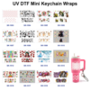 Wholesale 8pcs Cartoon Pet Figure Floral Inspirational Text Decor Mini Cup Keychain Sticker OLY Exclusive