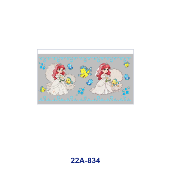 Wholesale 5pcs Soft Dreamy Cartoon Bride Wedding Dress Sea Shell Fish Moon Diamond Star Cake Cow Print Mixed Decor Prints 16oz Cup UV DTF Wraps