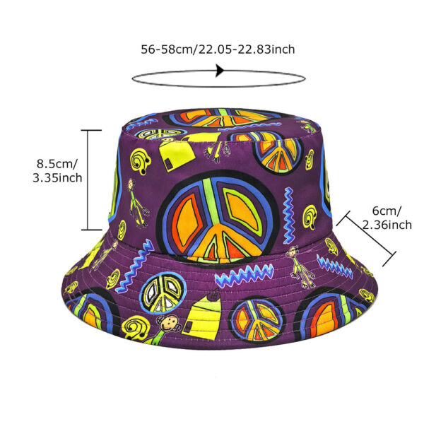 Wholesale Fashion Bucket Hat Peace Car Pattern Sun Protection Outdoor Casual Hat for Women