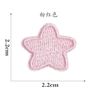 Five-pointed star cloth-pink * This is self-adhesive