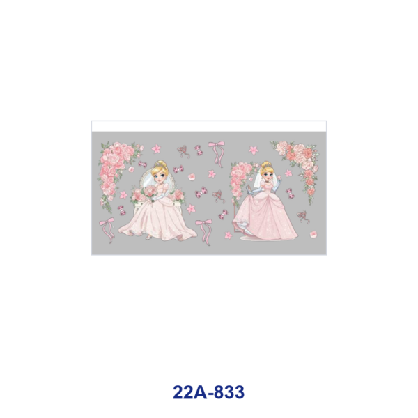 oly-b44e06c1bf79fb5854071f4bad8f61a1 Wholesale 5pcs Elegant Cartoon Bride Wedding Dress Cake Rose Bow Heart Star Mirror Mixed Decor Prints 16oz Cup UV DTF Wraps