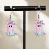 Wholesale Hot-Selling Halloween Colorful Ghost Acrylic Earrings Quirky Niche Design Creative Earrings Ghost Ear Accessories