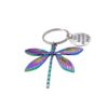 Wholesale Light Luxury Colorful Dragonfly Car Keychain Pendant Zinc Alloy Boutique Resale