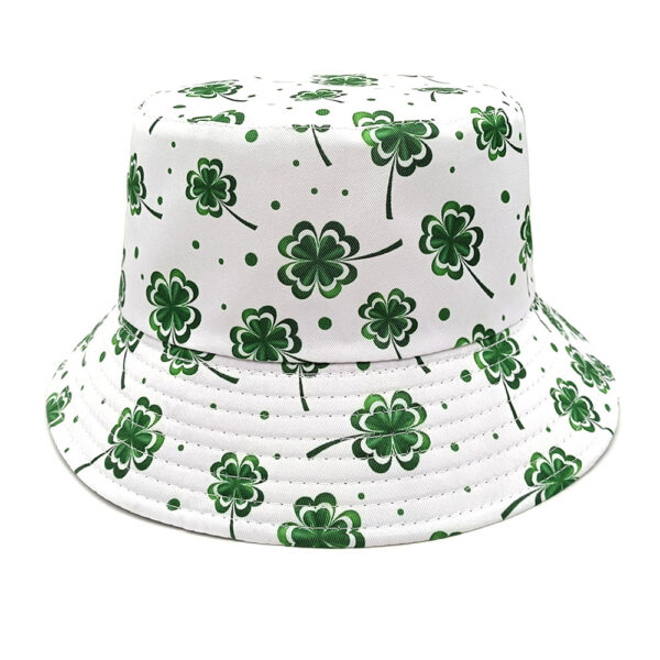 oly-b46d71e54aab06de5491d80cbf3e2612 Wholesale Printed Bucket Hat with Four Leaf Clover Design Chic Casual Sun Hat Unisex