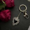 oly-b4762b1c122807589fe596c3c49ec9f8 Wholesale Bohemian Gothic Sacred Heart Keychain Alloy Dark College Style Key Ring, Decorative Bag Accessory