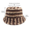 Wholesale Striped Plush Bucket Hat Chic Winter Hat for Women Everyday Wear