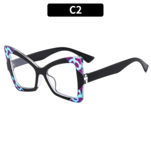 C2-black frame + purple flower