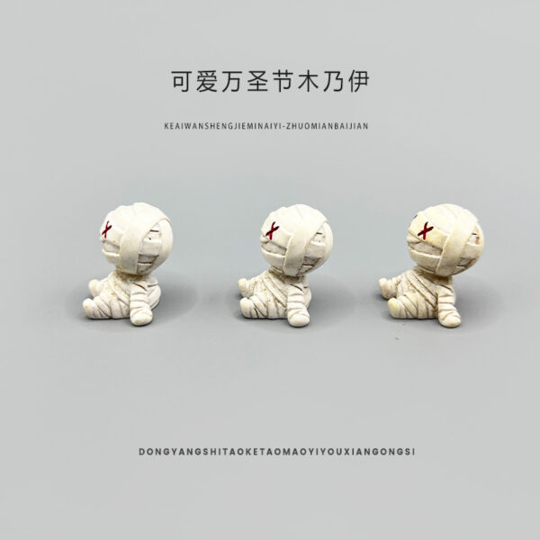 Wholesale Halloween Resin Figure Set Mummy Skull Witch Pumpkin Decor for Home or Resale