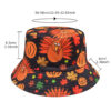oly-b4ddc2a88c864b6c1cdfa2e33de3b6e2 Wholesale Trendy Halloween Pumpkin Print Fisherman Hat Sun Protection Outdoor Hat